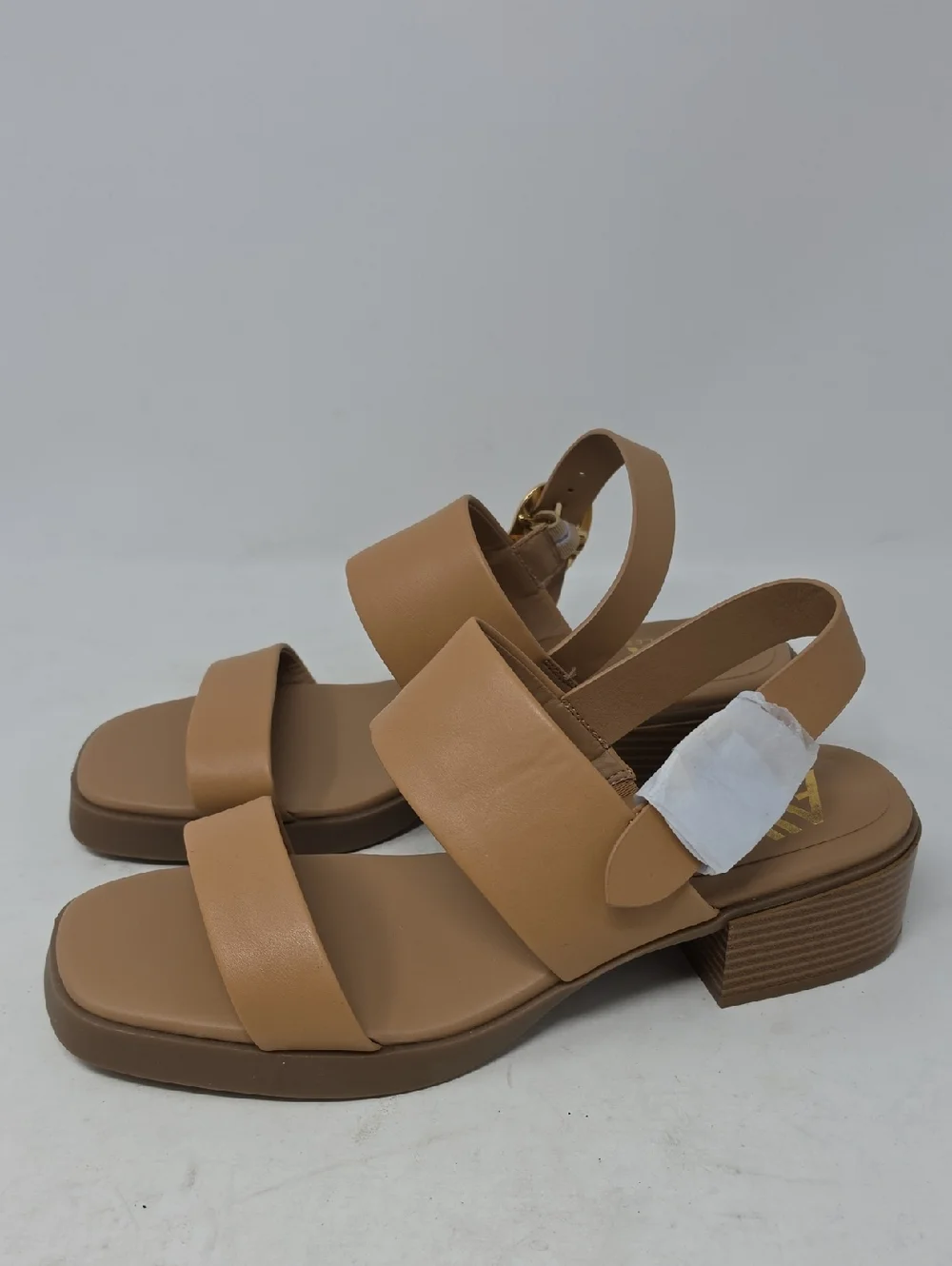 AEROSOLES Dantay Tan Slingback Block Heel Strappy Sandals Size 10.
